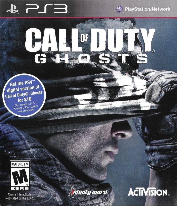 Call of Duty: Ghosts box art for Playstation 3